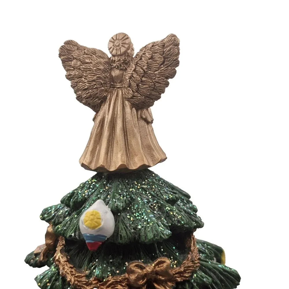 San Francisco Music Box Rotating Victorian Tree Plays 12 Days Xmas Hand Painted